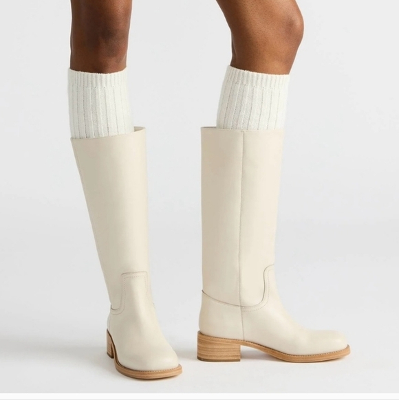 Steve Madden Riggs Campus Boots Leather Bone Womens Size 8.5 Like Frye - Picture 2 of 10